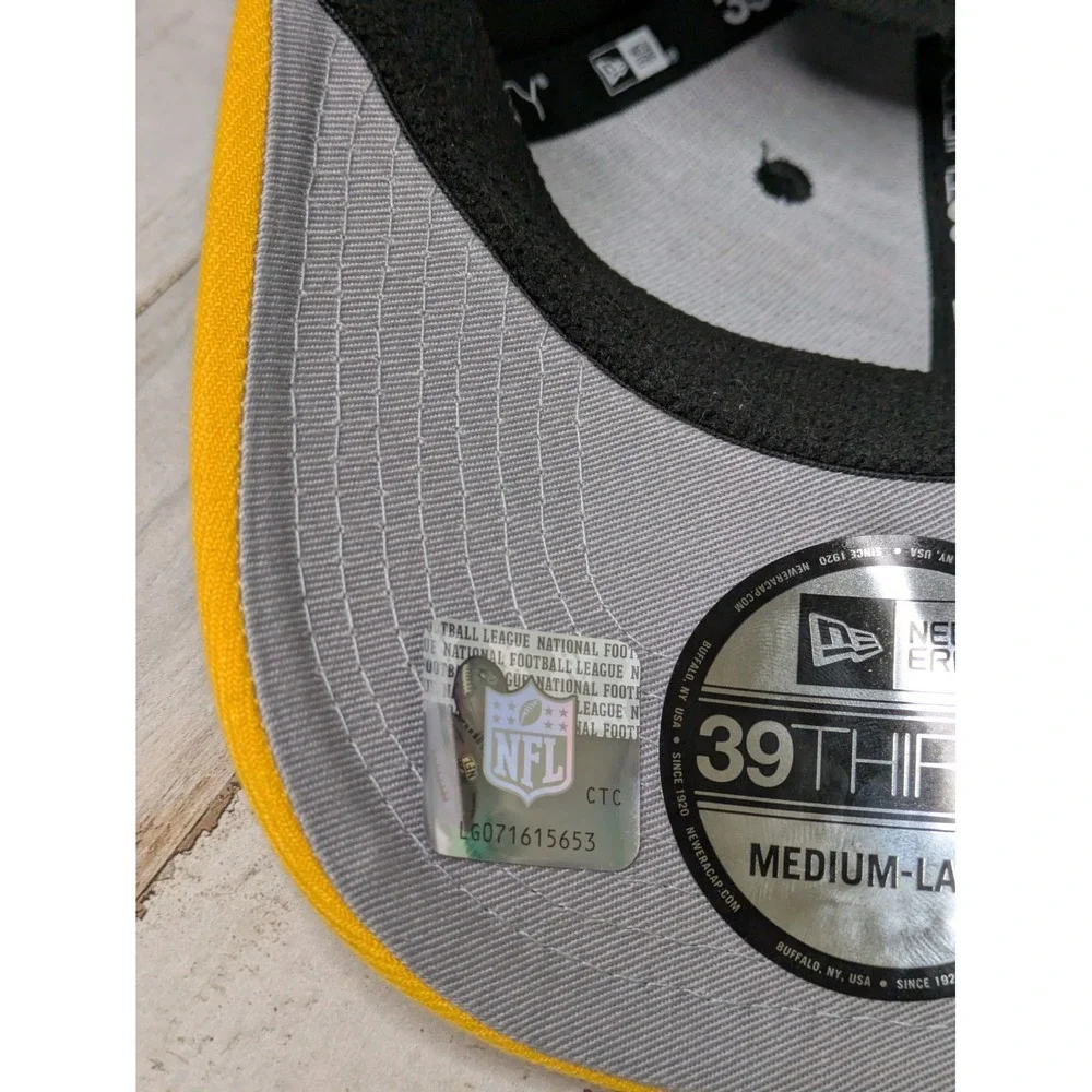 New Era Pittsburgh‎ Steelers NFL 2025 Draft Yellow 39Thirty Stretch Fit Hat M/L